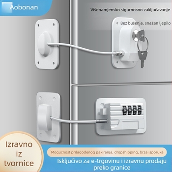 Dječje sigurnosno zaključavanje za ormariće i ladice - ABS materijal, No-punch zaključavanje s lozinkom, moderan jednostavan stil