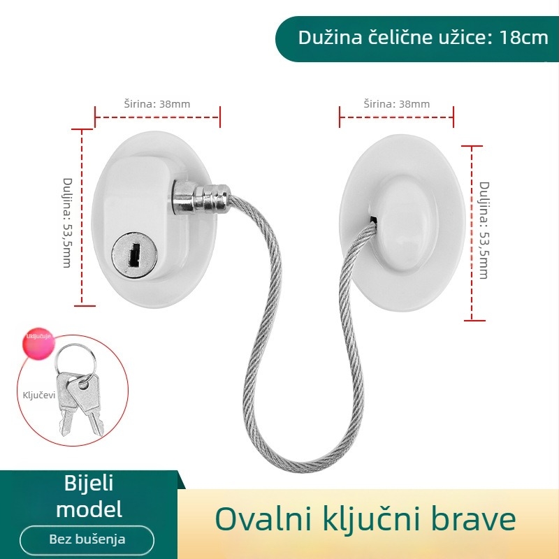 Dječje sigurnosno zaključavanje za ormariće i ladice - ABS materijal, No-punch zaključavanje s lozinkom, moderan jednostavan stil