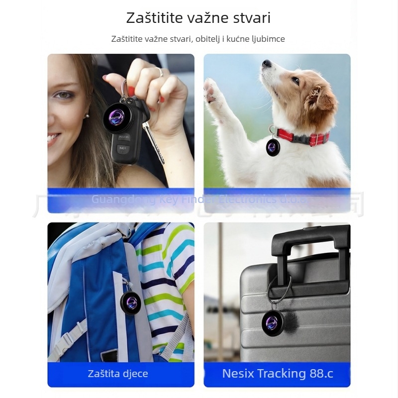 Beambox Niki Findmy lokator s pozicioniranjem, domet 10 m, baterija 730 mAh, težina 30 g, kompatibilan s iOS i Android