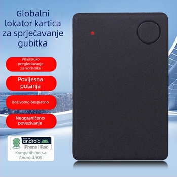 F1 GPS tracker za karticu — ultra-tanki 38×34×9 mm, GPS točnost 10 m, IP67 vodootporan, trajanje baterije 180 dana, ugrađena antena