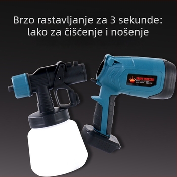 Mingsheng Punjiva litij-ionska baterija Električni sprej pištolj, 900 ml spremnik, mlaznica 1,8 mm, 220 V, neto težina 1,5 kg