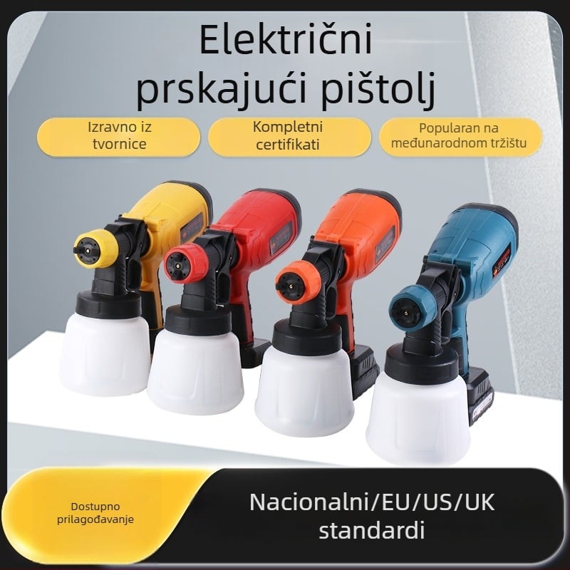 Mingsheng Punjiva litij-ionska baterija Električni sprej pištolj, 900 ml spremnik, mlaznica 1,8 mm, 220 V, neto težina 1,5 kg