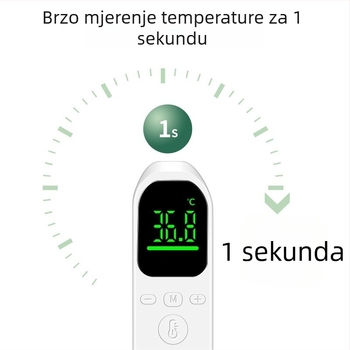 Medicinski elektronički termometar, model R12, za djecu, čelni patch za mjerenje, alarma visoke temperature, pohrana podataka i sinkronizacija s aplikacijom