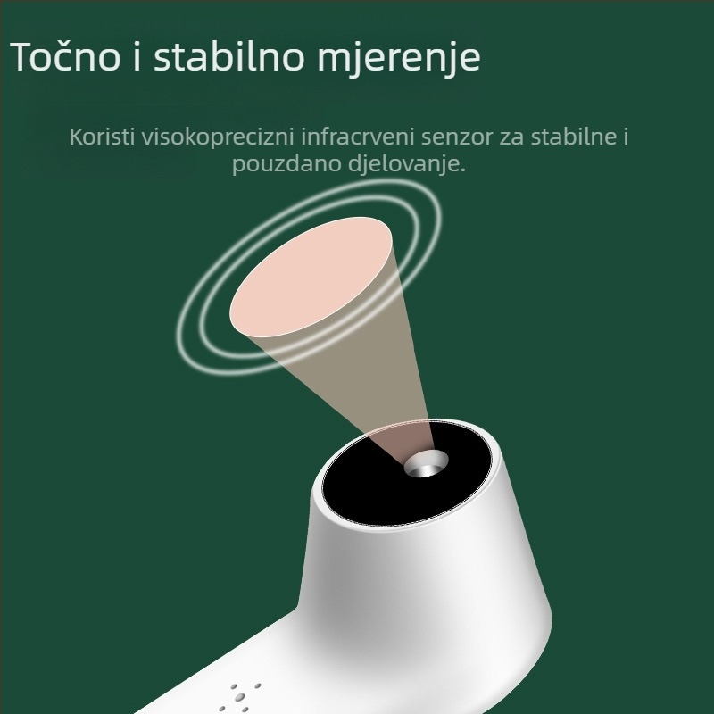 Medicinski elektronički termometar, model R12, za djecu, čelni patch za mjerenje, alarma visoke temperature, pohrana podataka i sinkronizacija s aplikacijom