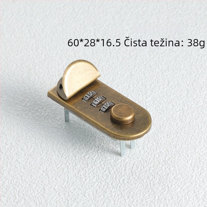 Brava s trocifrenom kombinacijom, cinkova legura, model FMMS01, Linglang hardware, za prtljagu