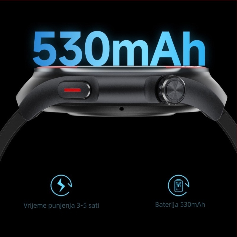 Pametni sat s praćenjem otkucaja srca, krvnog tlaka, sna i zasićenja krvi kisikom (AMOLED zaslon)