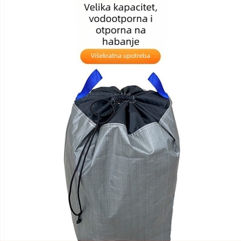 Plastična tkana vrećica za kontejnere s laminiranim PP+PE filmom, ispis logotipa, samouzazvarajuća, zatvaranje šniranjem, debljina 160/180