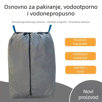 Plastična tkana vrećica za kontejnere s laminiranim PP+PE filmom, ispis logotipa, samouzazvarajuća, zatvaranje šniranjem, debljina 160/180