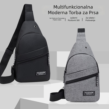 Muška torbica za prsa od Oxford platna, gradski minimalistički stil, otporna na habanje, za slobodno vrijeme