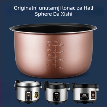 Hemisferični komercijalni unutarnji lonac za kuhanje riže – originalni, zadebljani, izdržljivi; kapaciteti 10L/13L/15L/20L/25L