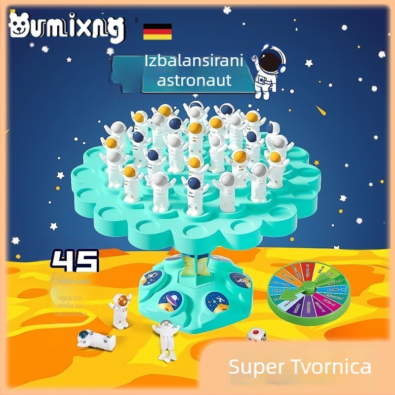 Balansno drvo-spaceman slagalica – interaktivna stolna igra za djecu, trening koncentracije, roditelj-dijete interakcija, koordinacija ruka-oko, materijal PP
