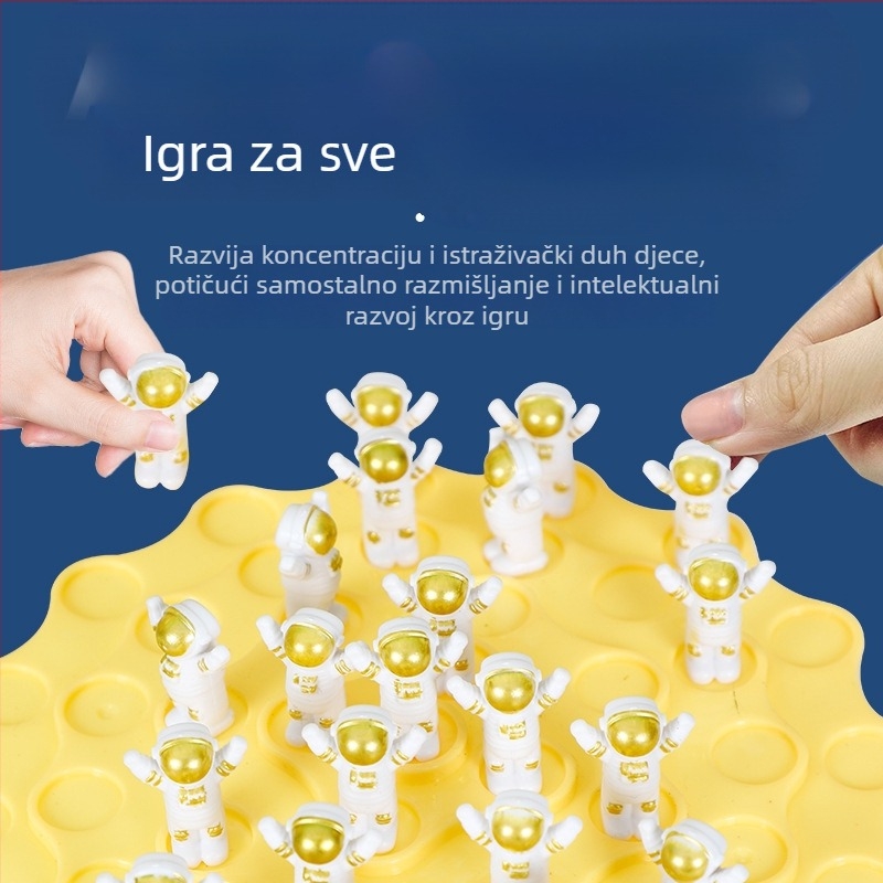 Balansno drvo-spaceman slagalica – interaktivna stolna igra za djecu, trening koncentracije, roditelj-dijete interakcija, koordinacija ruka-oko, materijal PP