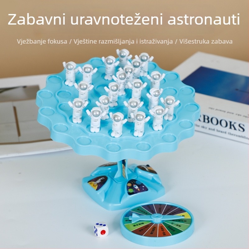 Balansno drvo-spaceman slagalica – interaktivna stolna igra za djecu, trening koncentracije, roditelj-dijete interakcija, koordinacija ruka-oko, materijal PP