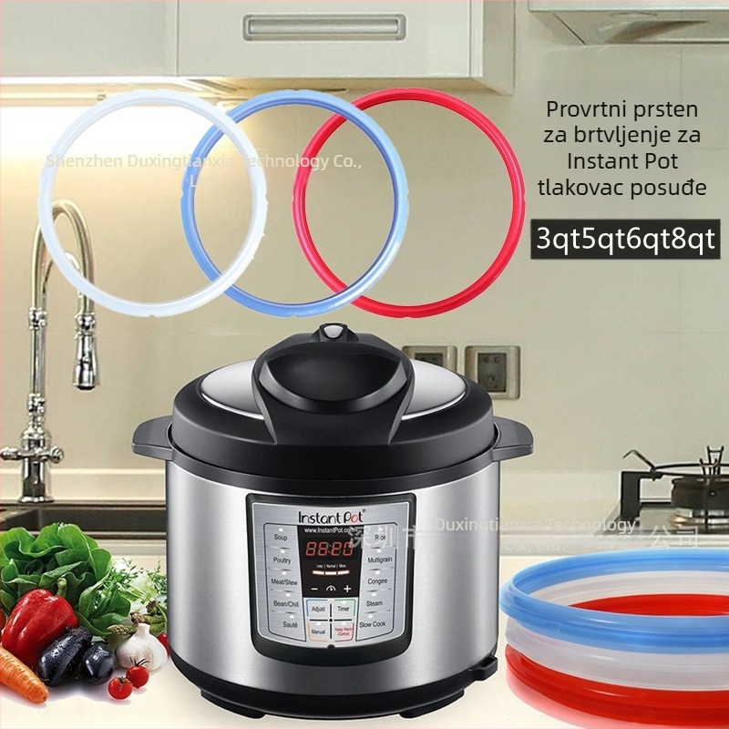 Silikonski brtveni O-prsten za Instant Pot, električni lonac pod pritiskom, kompatibilan s 3qt, 5qt, 6qt i 8qt