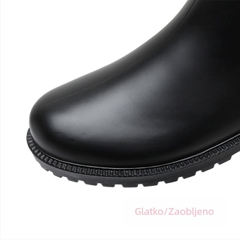 Ženske čizme za kišu do srednjeg lista, PVC gornji dio, niski potpetica 1-3 cm, apstraktni uzorak, za sve sezone