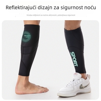Kompresivne listne štitnike za nogomet i biciklizam, lagane, prozračne, otporne na udarce, noćno reflektirajuće