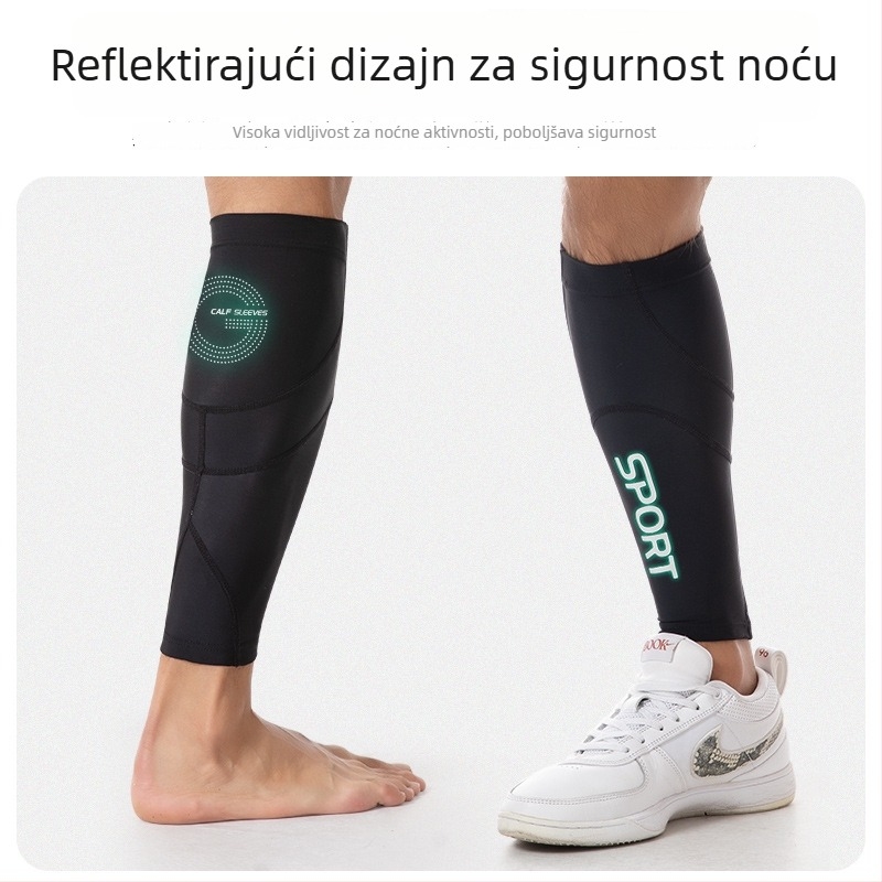 Kompresivne listne štitnike za nogomet i biciklizam, lagane, prozračne, otporne na udarce, noćno reflektirajuće