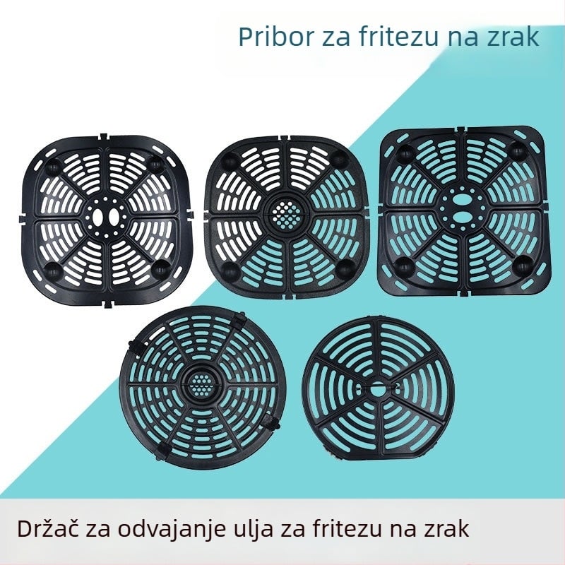 Pribor za air fryer: posuda za masnoću, silikon posuda, rešetka za roštilj, stalak za filtriranje ulja, set posuda za pečenje