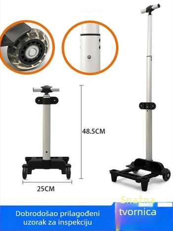 Željezni okvir za školske torbe s kolima — model 525, otporan na habanje, dodaci za prtljagu, bez licenci privatnih marki