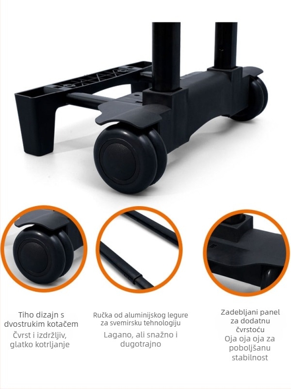 Željezni okvir za školske torbe s kolima — model 525, otporan na habanje, dodaci za prtljagu, bez licenci privatnih marki