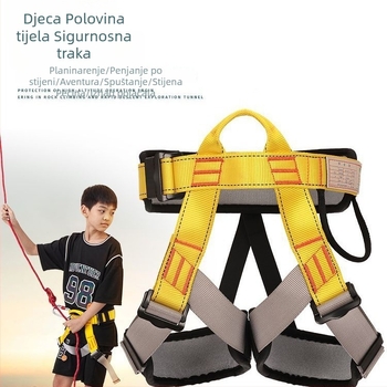 Pojas za dječje penjanje – poluotijelo sigurnosni pojas, nosivost 15 kN, poliesterski pojas i poliesterska užad