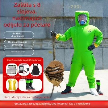 Jedno-dijelni nadut zaštitni kombinezon protiv osa, prozračni najlon, 3,5 kg, za vanjsku upotrebu