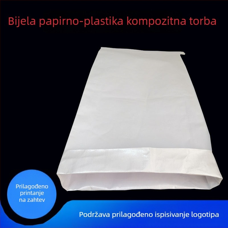 Kompozitna tkana torba - Kraft papir s PP premazom, debljina vlakana 70, nosivost 25 kg, tisak 20213