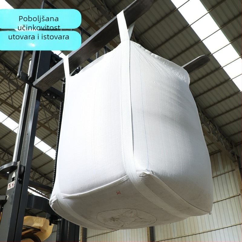 PP ton vreća za industrijske materijale, kapacitet 1 tona, četiri podizne ručke, debela i otporna na habanje, samozatvaranje