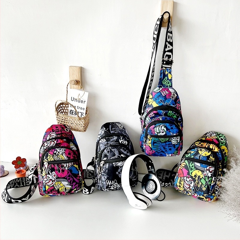 Gz6003 Dječja torba za prsa, crossbody stil, nylon materijal, nylon podstava, unisex, za osnovnu školu, proljeće 2022