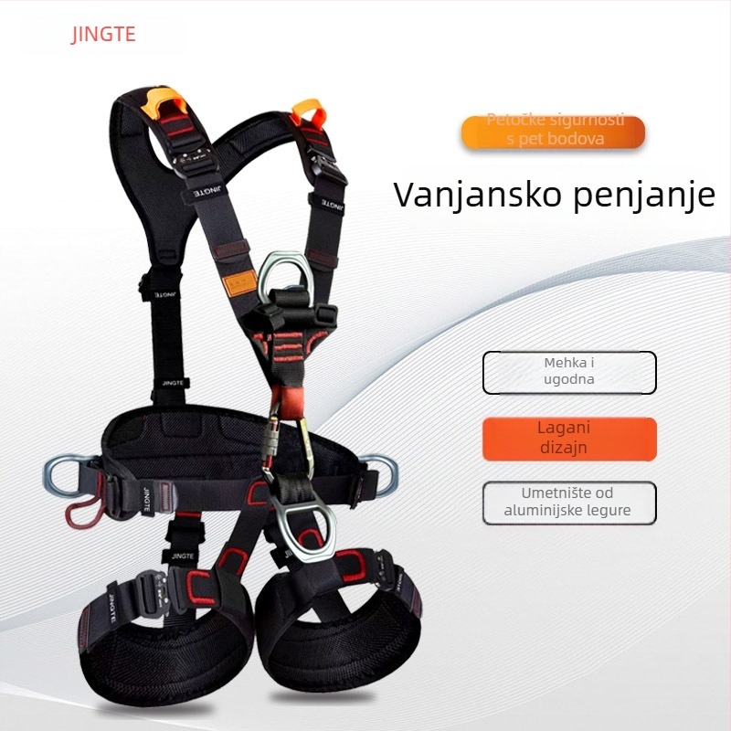 Jingte petočlani sigurnosni pojas za rad na visini, alpinizam i spašavanje, lagana konstrukcija