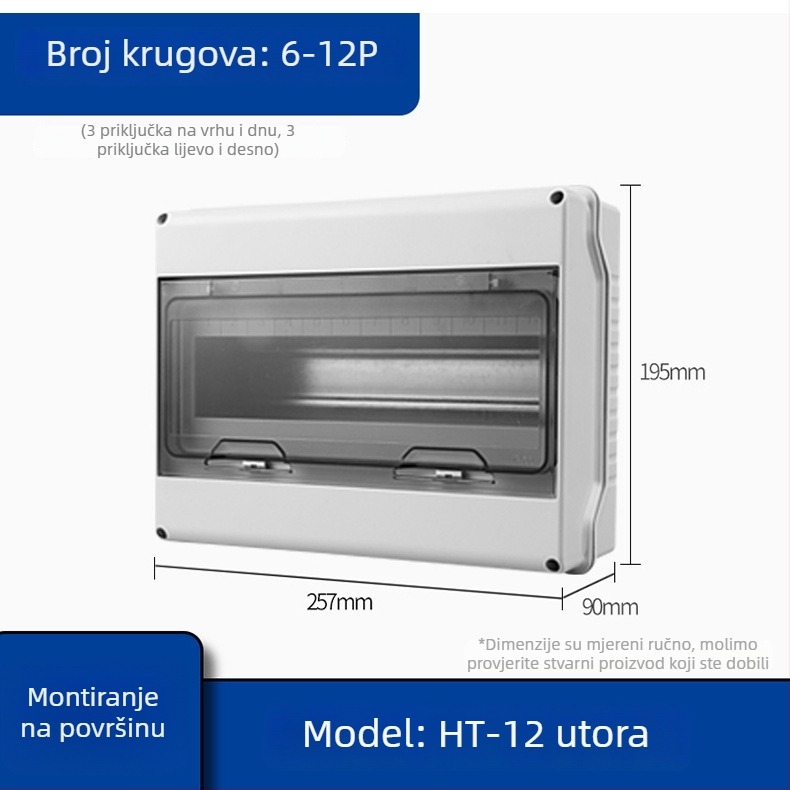 HT-5 vodootporna vanjska kutija za distribuciju, serija FSPDX, kućište ABS/PC, IP65, petlje 3/5/8/12/18