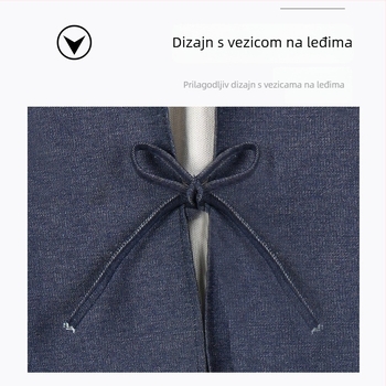 Denim radni smock s dugim rukavima, produžen, otporan na zaprljavanje i habanje, debeli radni komad za radionice i skladišta, 800 g