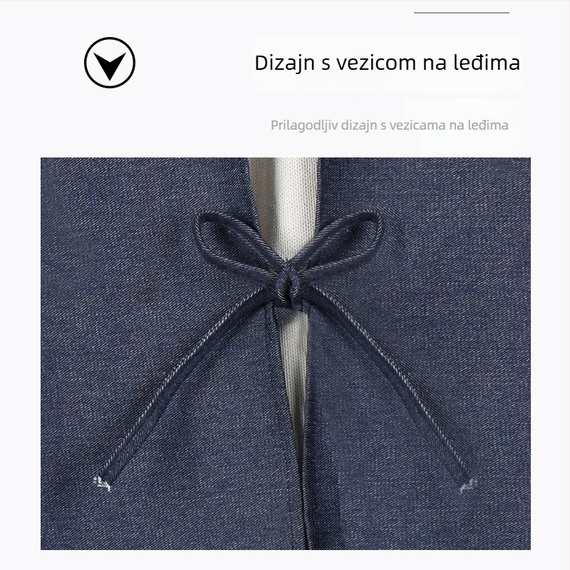 Denim radni smock s dugim rukavima, produžen, otporan na zaprljavanje i habanje, debeli radni komad za radionice i skladišta, 800 g