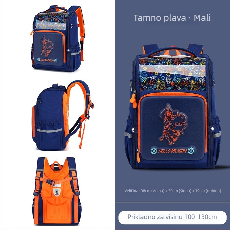 Unisex školski ruksak za učenike 5. i 6. razreda, zaštita kralježnice, lagan, vodootporan, velika zapremina, udobne naramenice