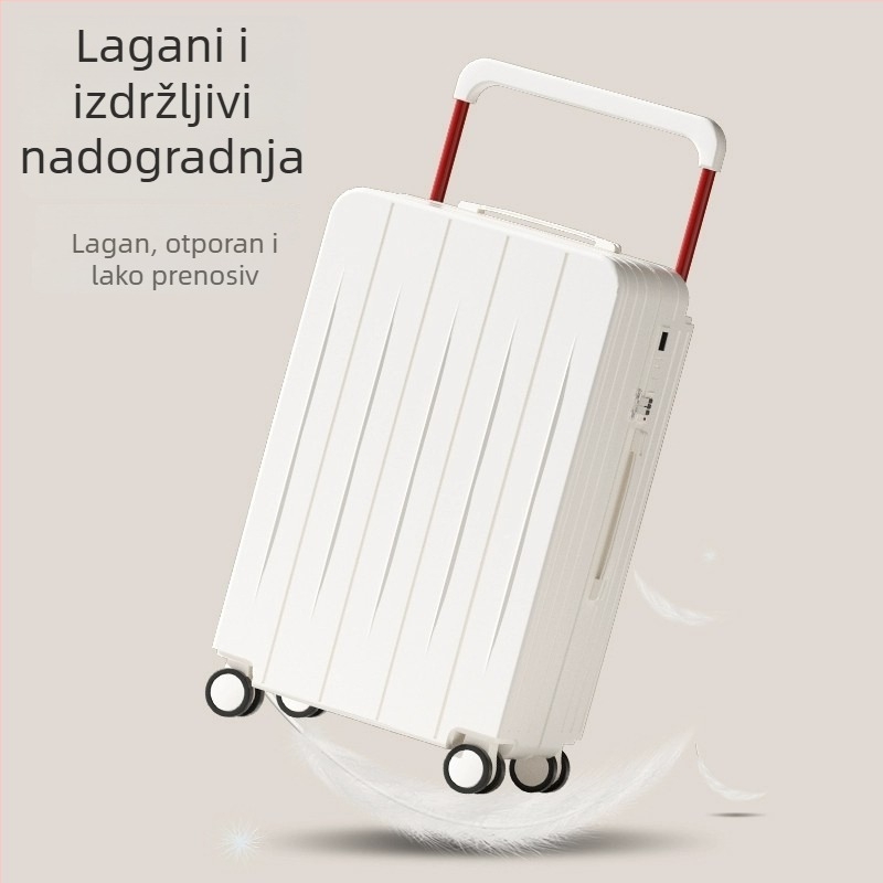 Putni kofer velike kapacitete, multifunkcionalni dizajn, USB priključak, zatvaranje na zip s kombinacijskim zaključavanjem, ABS+PC, unisex, model 2025, okretna kolica.