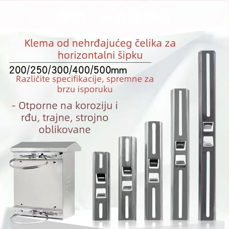 Jačani nosač za vodootpornu kutiju na horizontalnu šipku nadzora, metalni prstenasti klip, fiksirana potpora stupca (Model: Support; Šifra proizvoda: Support; Marka: 1; Uvoz: Ne)