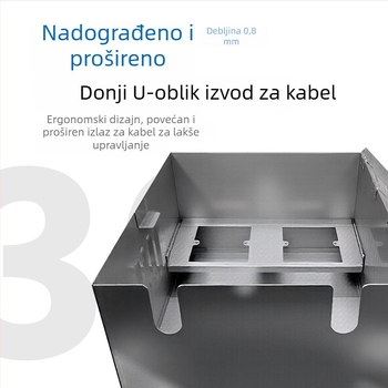 Vanjska utičnica tipa 86 s zaključavanjem, od nehrđajućeg čelika, vodootporna kutija za zaštitu punjenja – površinska ugradnja (IP45, 10A, 120×125×95 mm)