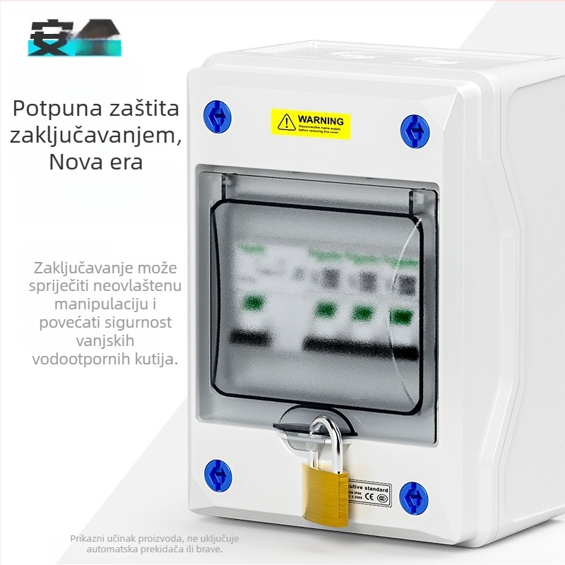 Vanjska vodootporna kutija za distribuciju za punjenje EV, IP66, sklopovi 5/8/12/18/24, površinska montaža, ABS kućište s PC poklopcem