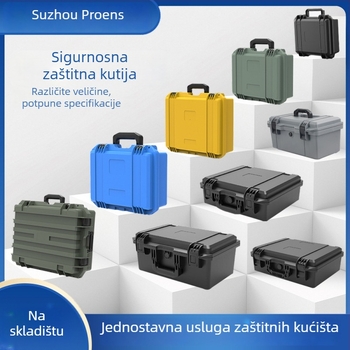 Plastična kutija za alate, vodootporna, otporna na prašinu i udarce, ojačana PP konstrukcija za skladištenje alata i instrumenata