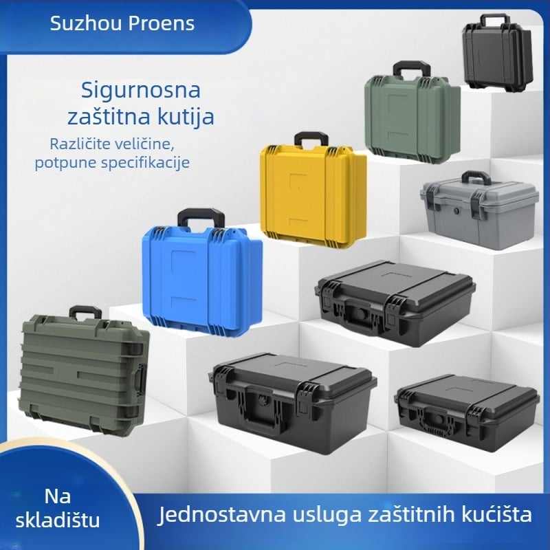Plastična kutija za alate, vodootporna, otporna na prašinu i udarce, ojačana PP konstrukcija za skladištenje alata i instrumenata