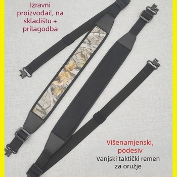 Tuoda univerzalni taktički pojas za oružje s podesivim dvostrukim ramenskim remenom, debeo, otporan na habanje i protuklizni dizajn