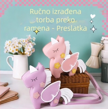 DIY komplet za izradu torbice s jednorogom za djecu – sladak crtani dizajn, ručno izrađena crossbody torba