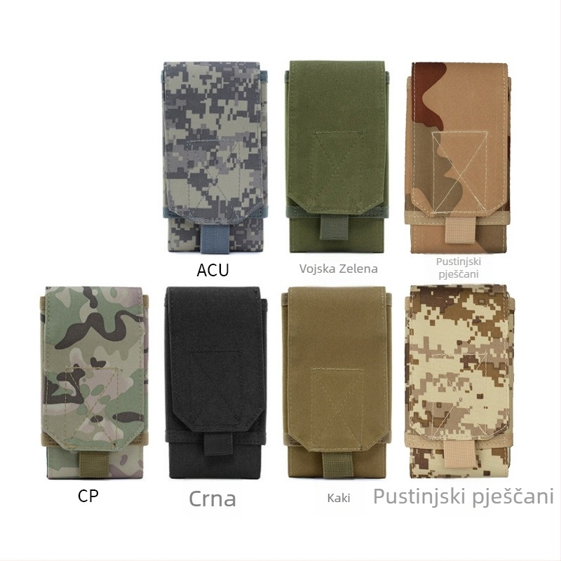 Unisex taktička pojasna torba za outdoor aktivnosti, vodootporna, ultra lagana, Oxford platno, za sport i nošenje mobitela