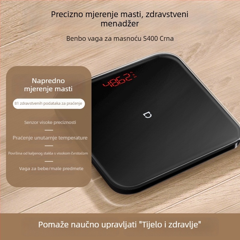 Benbo vaga tjelesne mase i masnoće — pametna, precizna digitalna vaga za kućnu upotrebu, model 2026