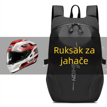 Ruksak za kacigu za motocikl, kapacitet 56-75L, poliester, vodootporan, protiv krađe, proširivi kapacitet, odjeljak za suhe i mokre stvari