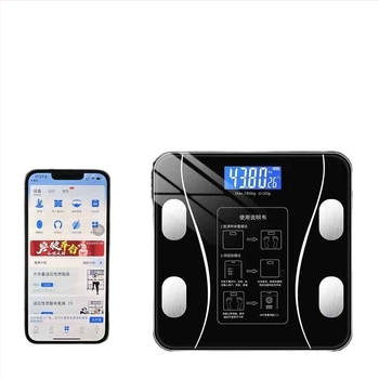 Vaga za masnoću tijela s Bluetoothom – inteligentna preciznost; mjeri tjelesnu težinu, masnoću, kalorije i vlagu; nosivost 180 kg; USB punjenje.