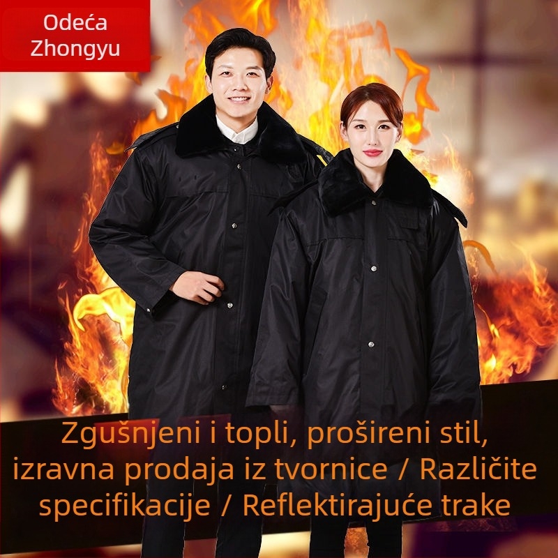 Duga zimska jakna otporna na vjetar, višestruka namjena, reflektirajući detalji za radnu odjeću