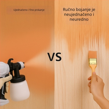 Električni sprej pištolj, visokoučinkovit, podesivi protok prskanja, pogodan za unutarnje i vanjske zidove, automobile, drvo i krove