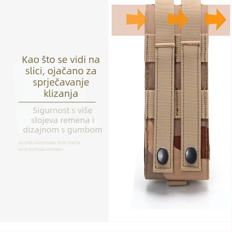 Nylon torbica za mobilni telefon na pojasu, prozračna, vodootporna, ultralak, s podstavom, ispis logotipa i skrivena kopča