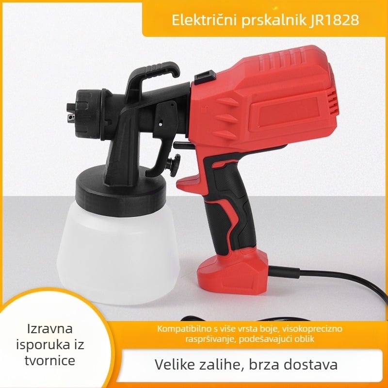 Automatski sprej-pistolj JR1828, mlaznica 2,5 mm, snaga 500 W, težina 1,5 kg, unutarnje miješanje